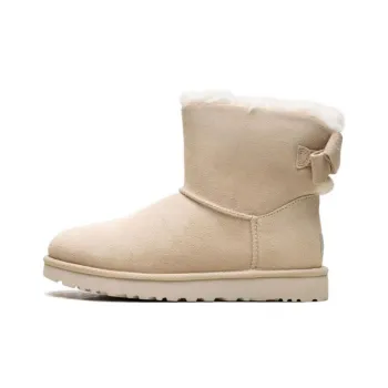 UGG Mini Bailey Warm And Wear Resistant Short Snow Boots Women's Beige