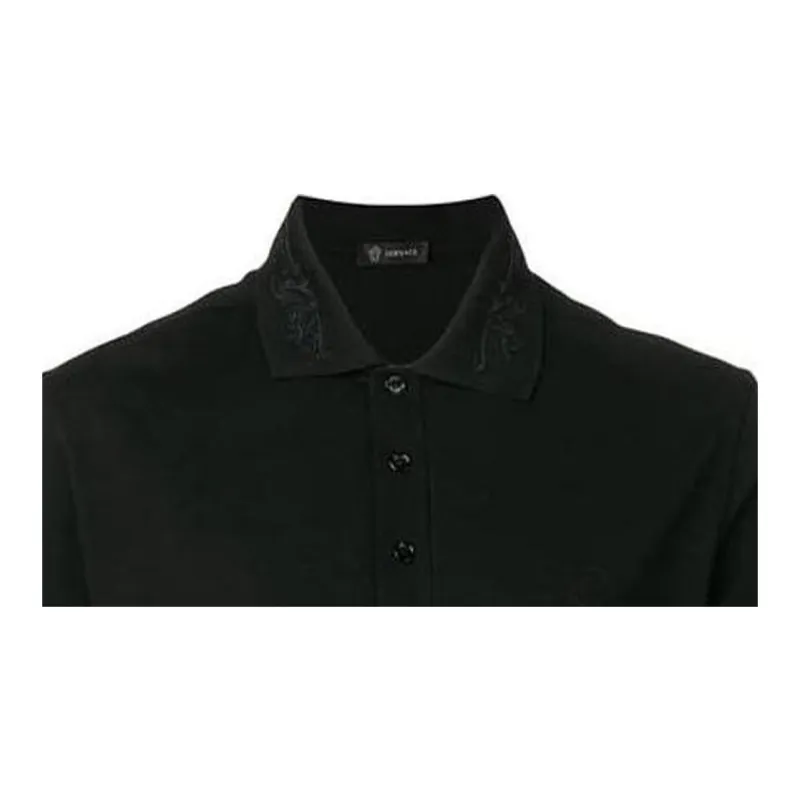 VERSACE Polo Shirts Men Black-1