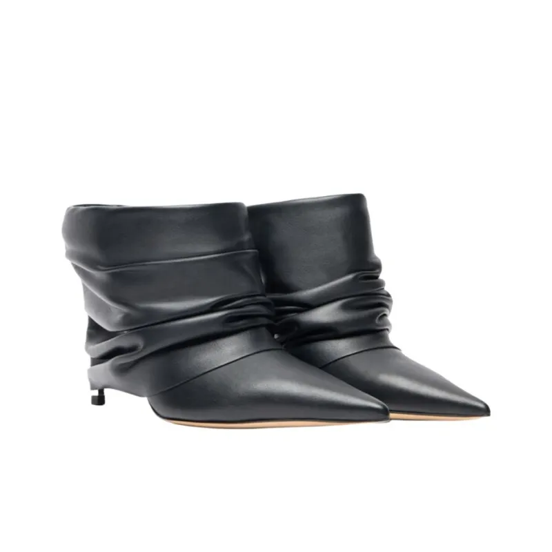 Casadei Closed Toe Slippers 10cm Women's Black-2