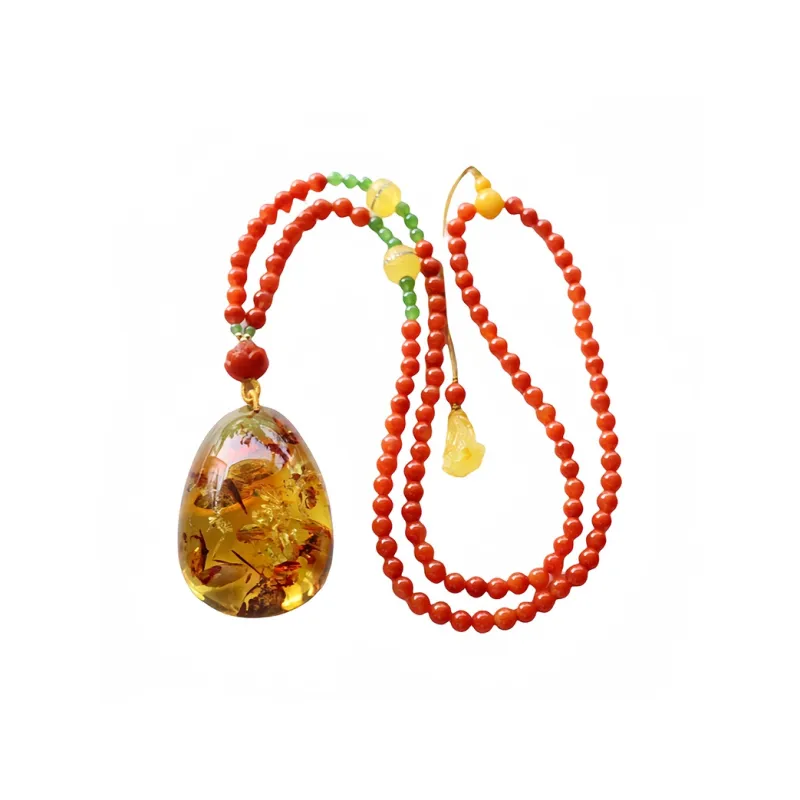 Xifeng Building Amber Necklaces Unisex-0