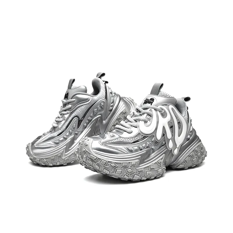 ORD Impact Resistant Wear Resistant Lightweight Breathable Slip Resistant Low Top Chunky Sneakers Unisex-2