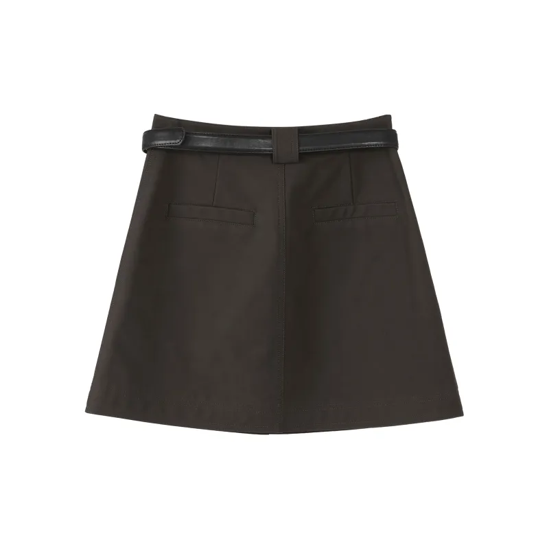 Fstudio Casual Short Skirts Women's Coffee-1