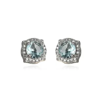 QIANCHANG S999 Fine Silver Stud Earrings Women's