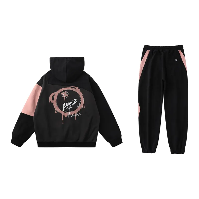 LAMLICKA Sweatshirt Set Unisex Black+Black-1