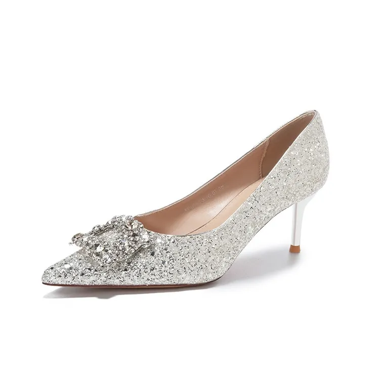 QITUMAUL Slim Heel High Heels Women's-5