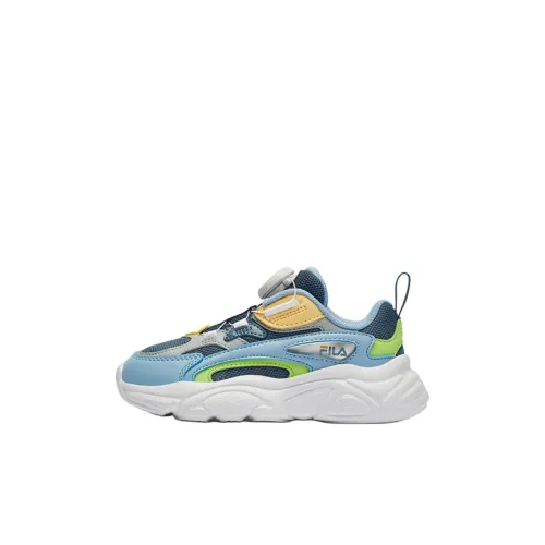 FILA KIDS BOA Anti Slip Wear Resistant Low Top Kids' Running Shoes Blue Children Aged 3 7 Years Old