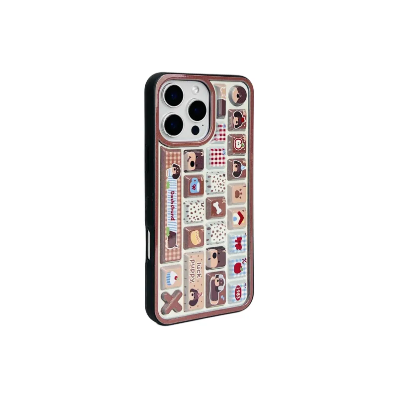 Wei Xin TPU Material Puppy Keyboard Phone Cases Compatible With IPhone 16/15 Pro Max/Apple 13/14 Pro/Max-7