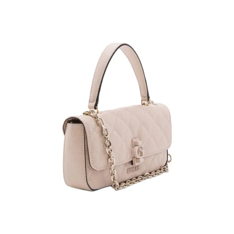 GUESS Artificial Leather One Shoulder Handbag Medium Size Women's Pink-1