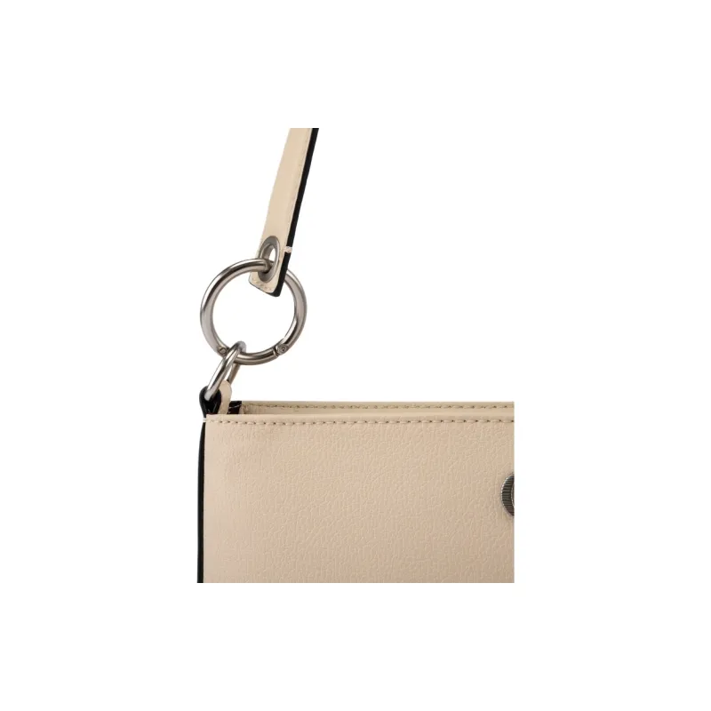 CALVIN KLEIN Blended Material Shoulder Bag Medium Size Women's Almond Yellow-5