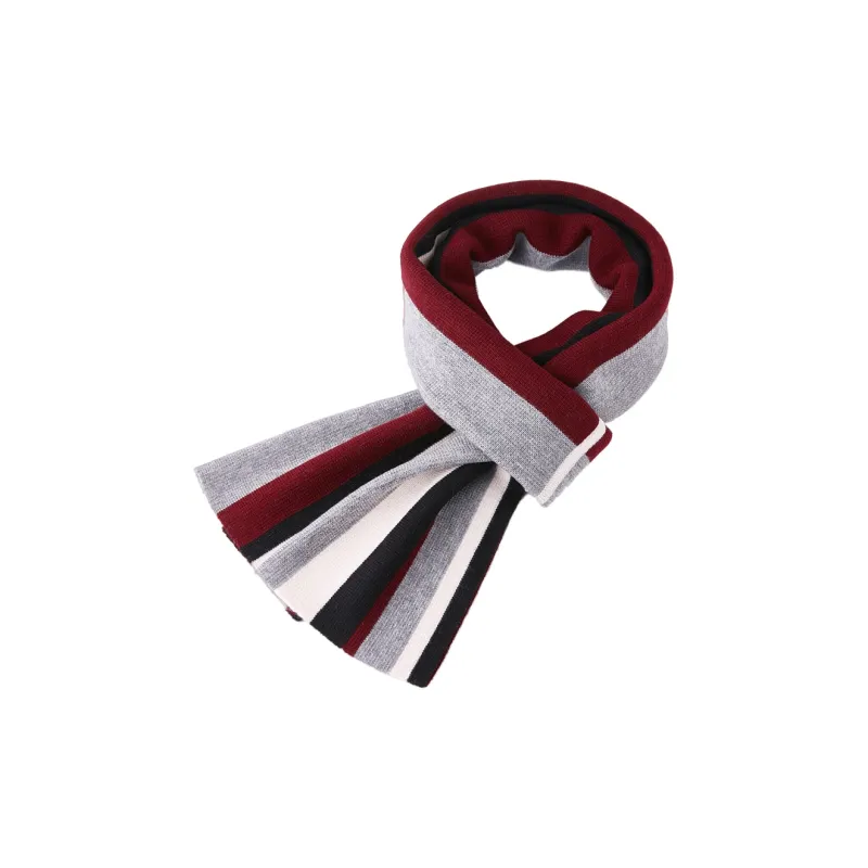 DENSSYNE Pure Wool Knit Scarves Men's-1