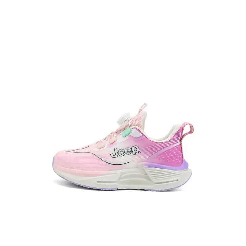 Jeep Wear-Resistant Slip-Resistant Breathable Cushioning Kids' Running Shoes Beige Pink Purple Kids'-0