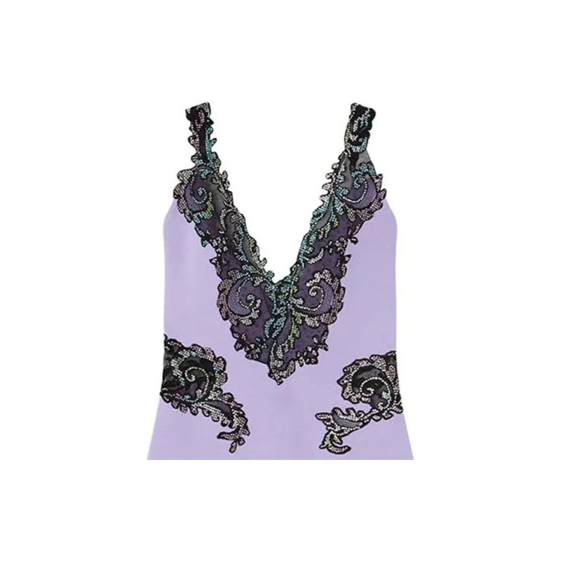 VERSACE Sleeveless Dresses Women's Purple-3