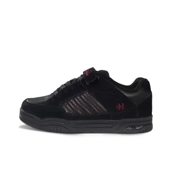 Ollieskate Wear Resistant Height Increasing Low Top Skateboard Shoes Unisex Black Red