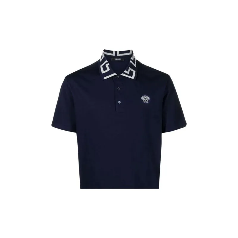 VERSACE Polo Shirt Men's Dark Blue-3