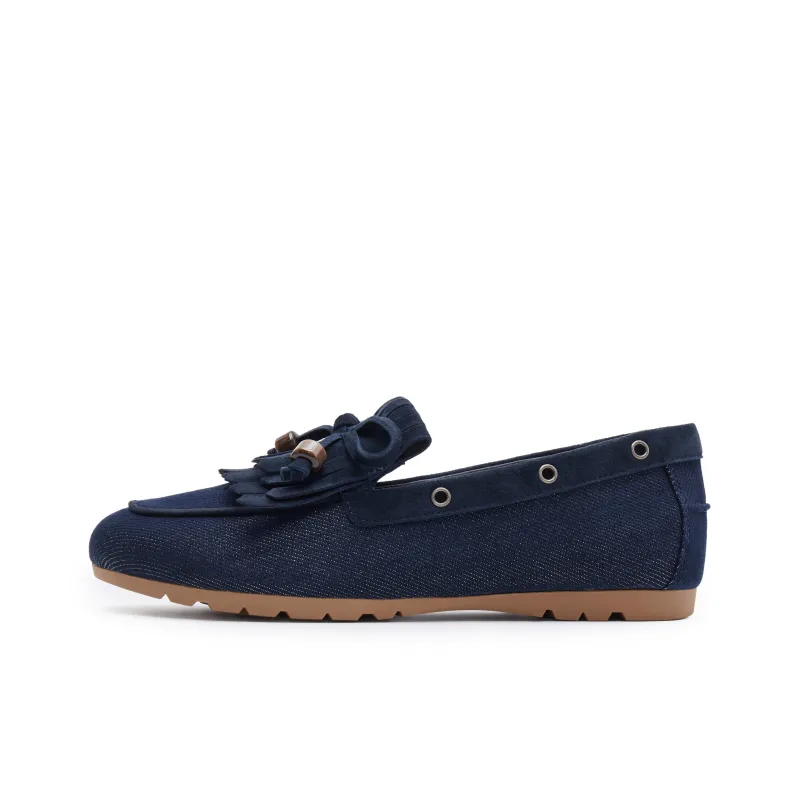 Joypeace Serpent Auspicious Collection Lazy Holiday Loafers Women's Apricot-0