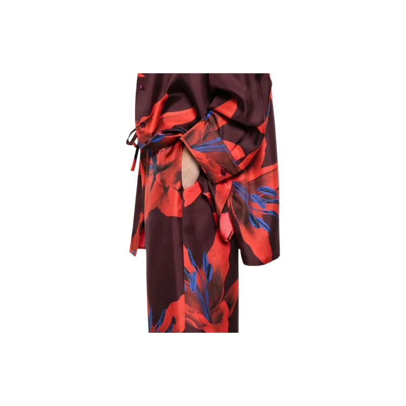 Alexander McQueen Floral Printed Wide Leg Trousers-4