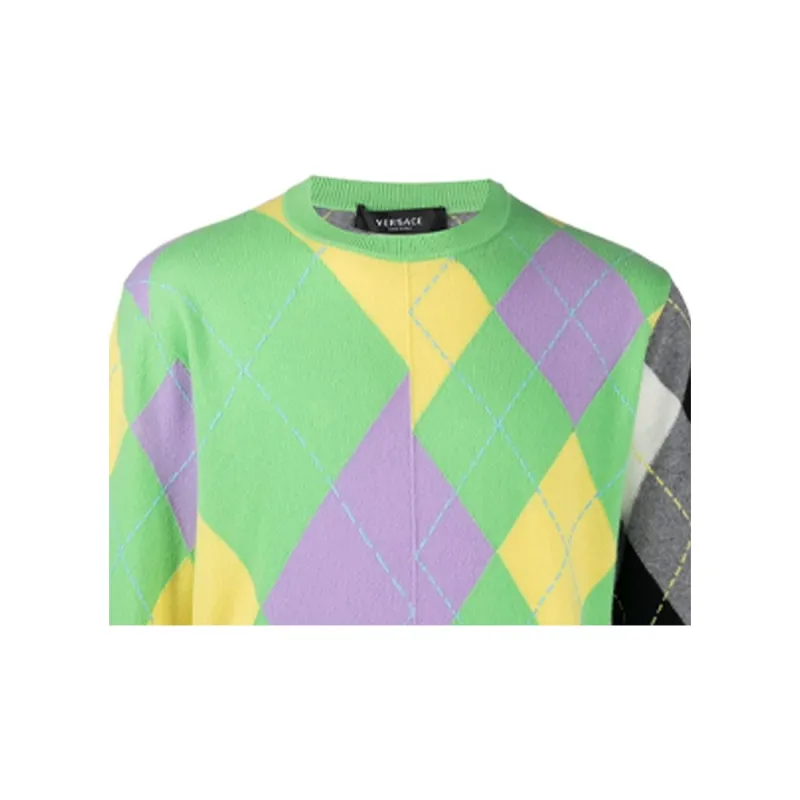 VERSACE Cashmere Sweaters Men Green-4