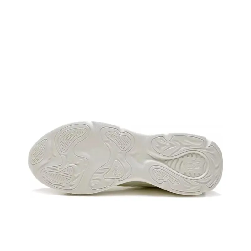 QIAODAN Non slip Wear resistant Shock Absorption Low Top Casual Running Shoes Men's White Green-4