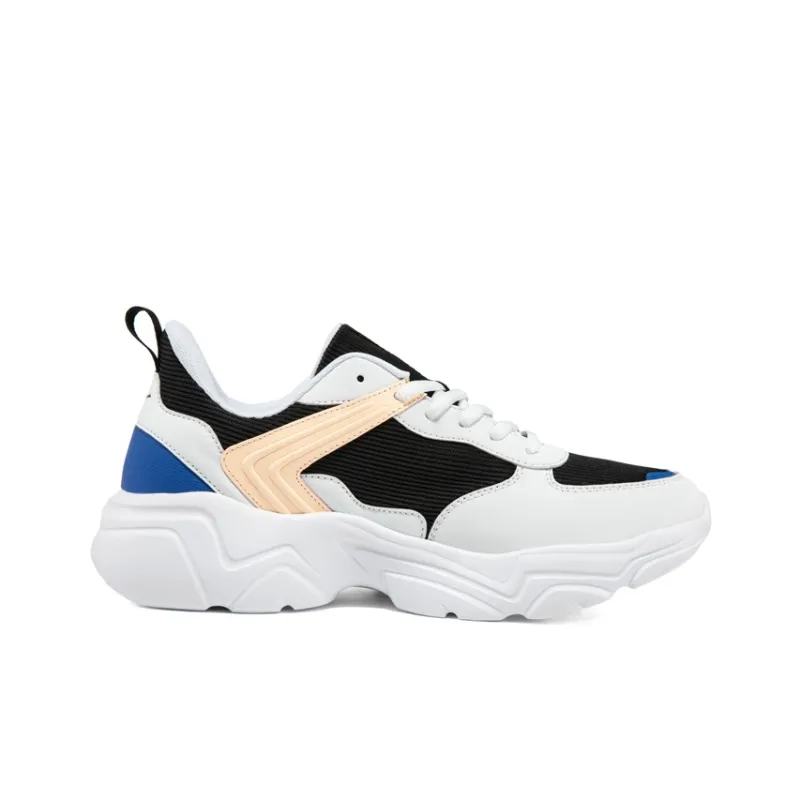 Erke Low Top Chunky Sneakers Men's White Black-1
