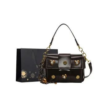 Yi Brigade PU Handbag Regular Women's Black/Burgundy/Ecru/Coffee