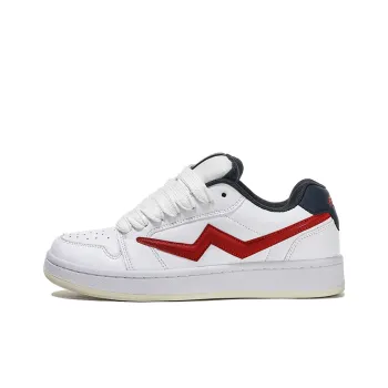 FERW Dual Realm Heartbeat Slip Resistant Breathable Low Top Skateboard Shoes Unisex Red Blue Mismatched