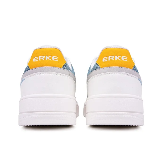 Erke Anti Slip Wear Resistant Low Top Skateboard Shoes Men's Blue-5