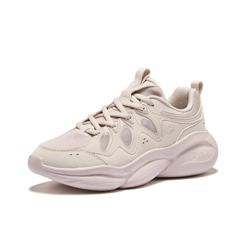 Erke Anti Slip And Wear Resistant Coverage Low Top Casual Shoes Women's Pink-1