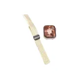 (Corduroy Magnetic Clasp) Ecru