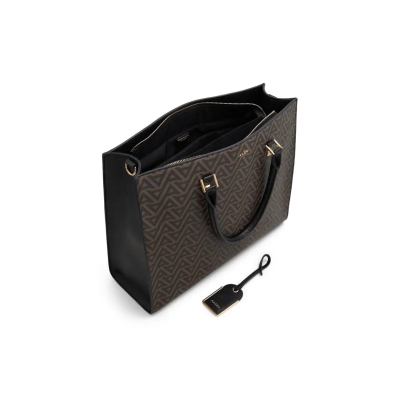 ALDO Artificial Leather Crossbody Handbags Large Size Women's Black/Mixed Color-5