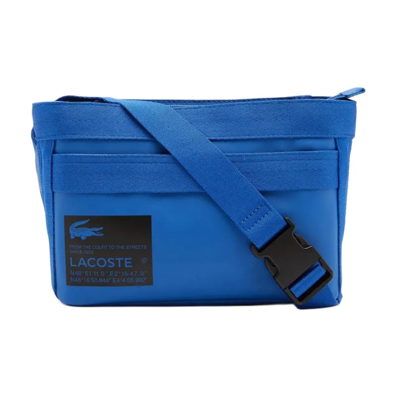 LACOSTE Blended Material Crossbody Bag Shoulder Bag Men's Blue-3