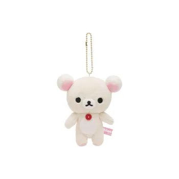 SAN X Relaxing Bear Rilakkuma, Bear Sister, Cute Fun White Dolls Plush Pendant 12.5cm Height
