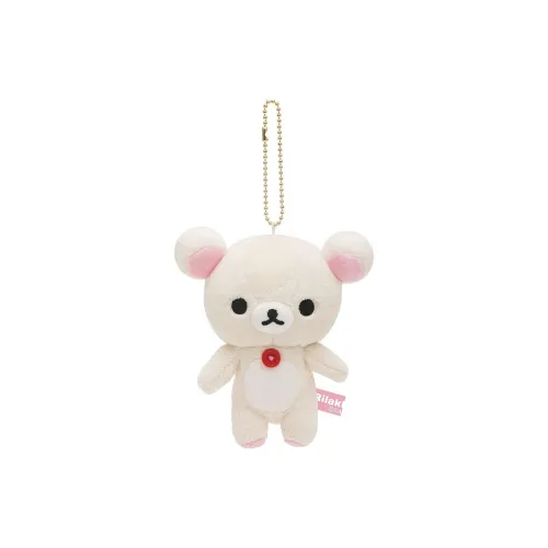 SAN X Relaxing Bear Rilakkuma, Bear Sister, Cute Fun White Dolls Plush Pendant 12.5cm Height