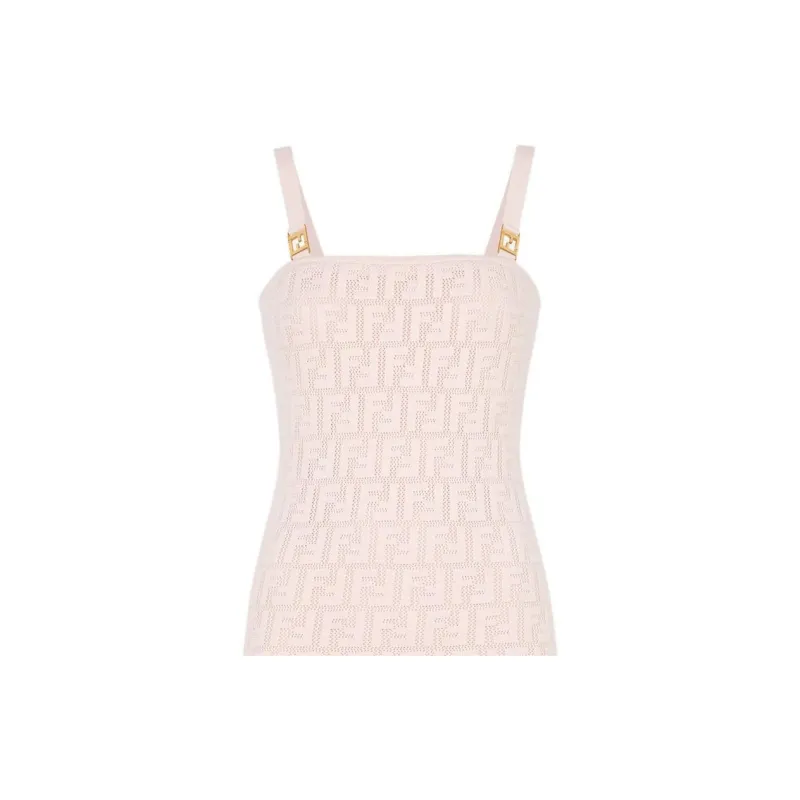 FENDI Sleeveless Dresses Women's Pink-3