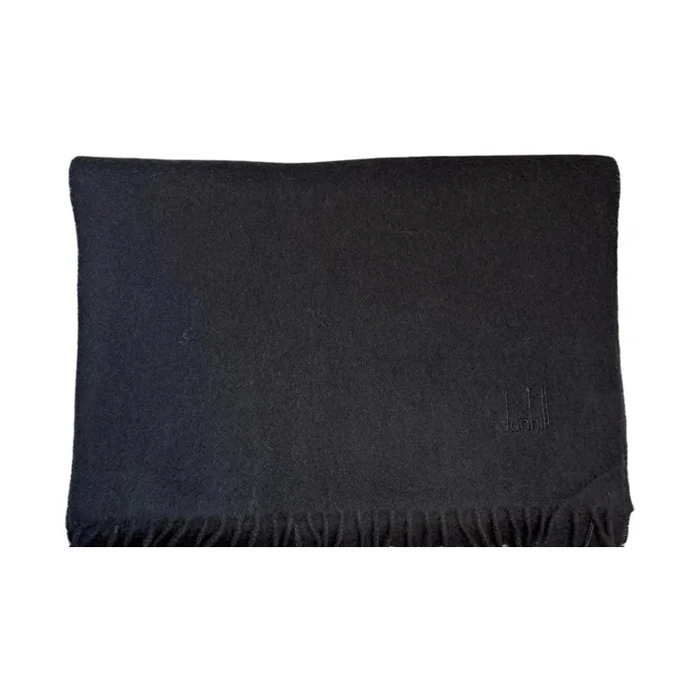 Dunhill Cashmere Knit Scarves Unisex Black-2