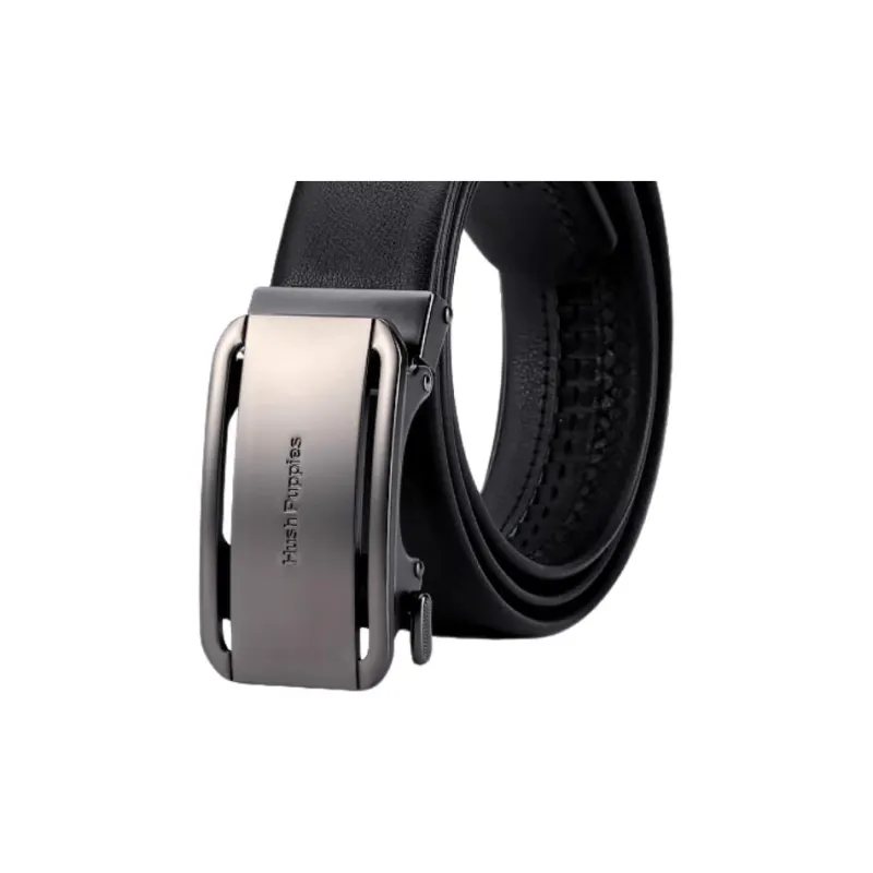 Hush Puppies Cow Leather Belts Men's Black Width 3.5CM-2
