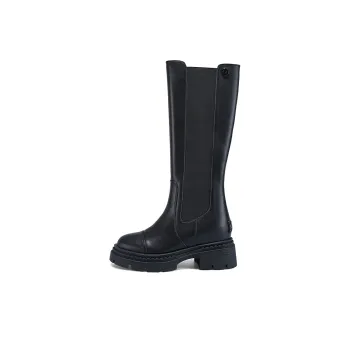 IiJin Knee-High Chelsea Boots Women's Black