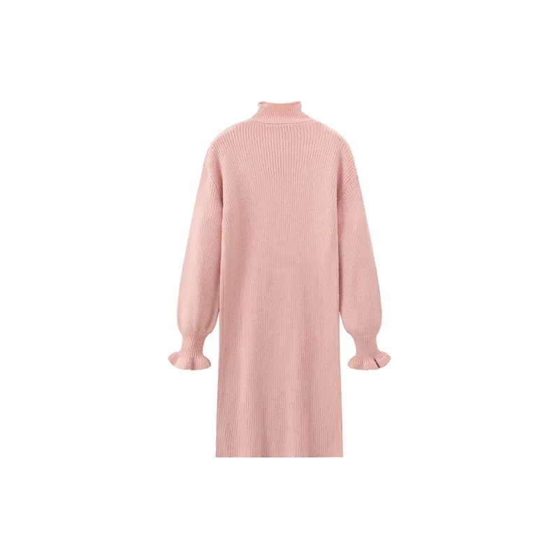 RED DRAGONFLY Long Sleeved Dress Women's Pink-1