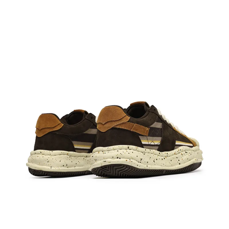 Angelmi Anti Slip And Wear Resistant Coverage Low Top Skateboard Shoes Unisex Brown-3