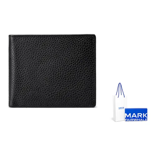 FAIRWHALE Cow Leather Wallet Men's Black