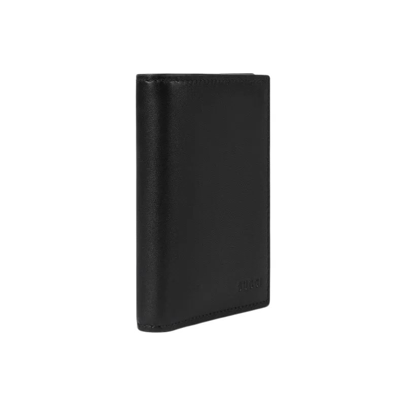 GUCCI GG Emblem Leather Wallet Men's Black-1