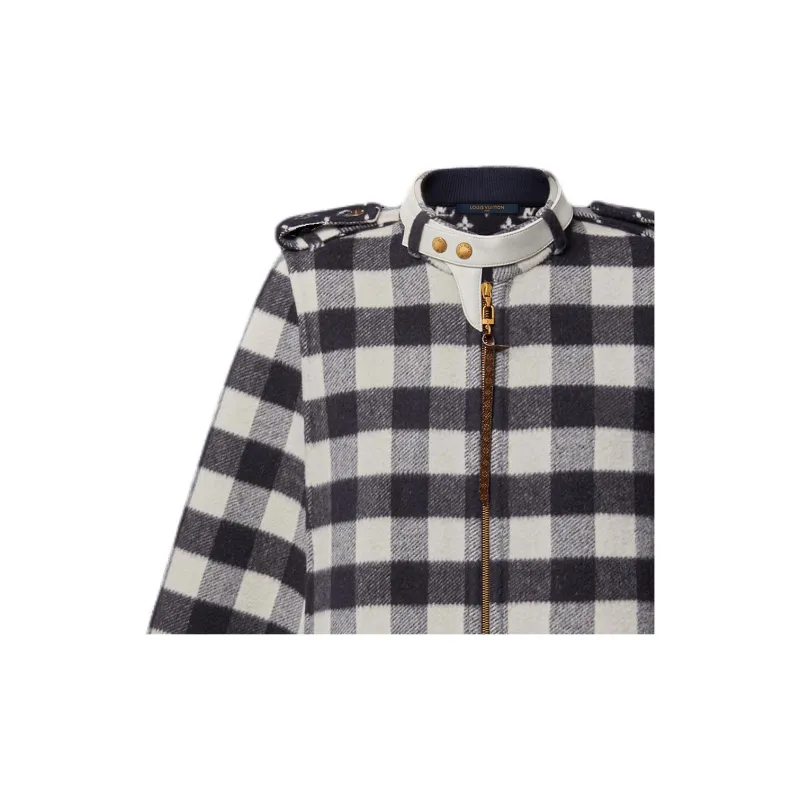 LOUIS VUITTON Double Face Check Cape-3