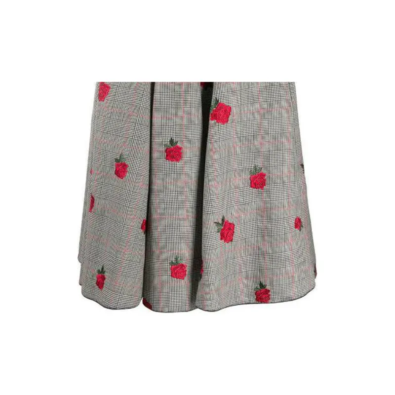 FANSIZHE Casual Long Skirt Women's Gray-2
