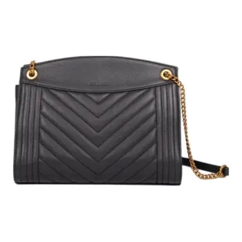 Nat & Nin Smooth Leather Crossbody Bag, Shoulder Bag Regular Women's Black