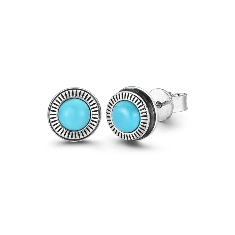 MYSH 925 Sterling Silver Stud Earrings Men's-4