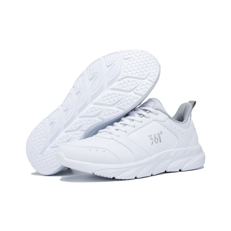 361° Cushioning Wear-Resistant Low-Top Running Shoes Men's White-5