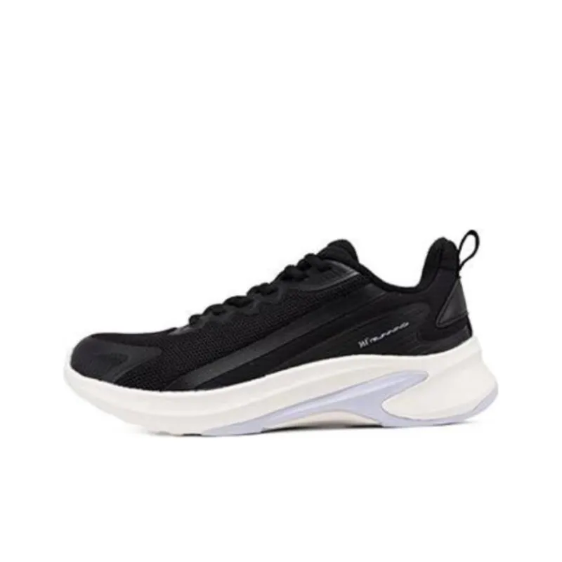 361° Durable Cushioning Low Top Running Shoes Women's Black White-0