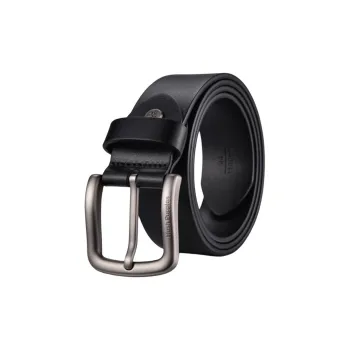 Hush Puppies Top Grain Cow Leather, Cow Leather Belts Men's Black 3.7CM