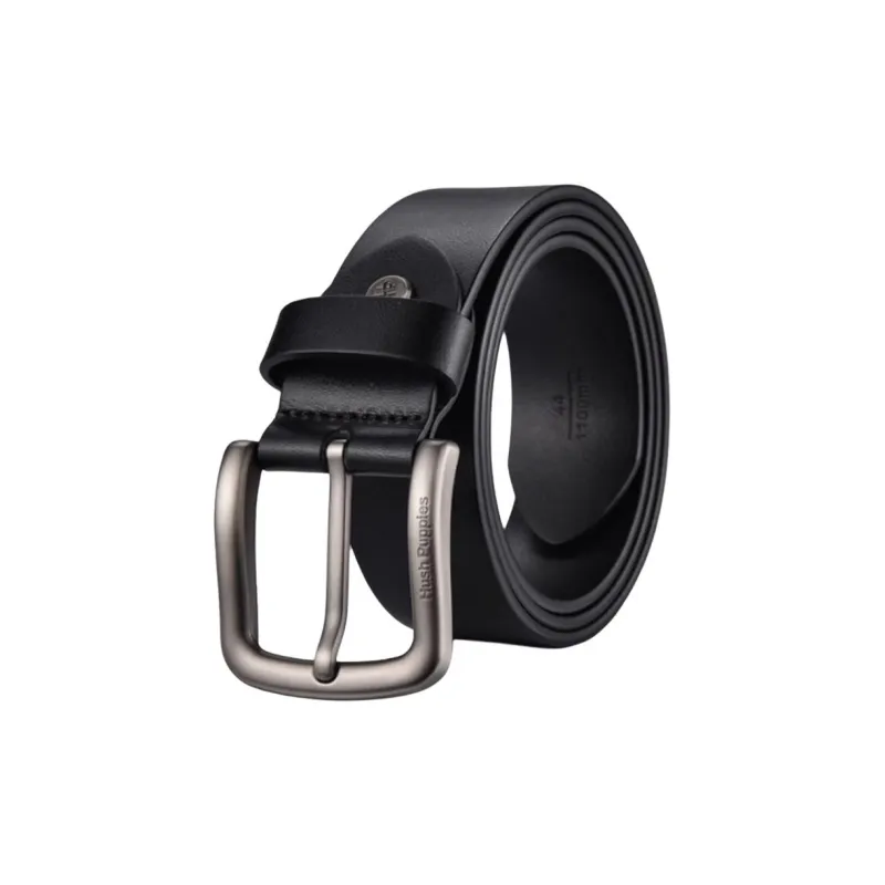 Hush Puppies Top Grain Cow Leather, Cow Leather Belts Men's Black 3.7CM-0