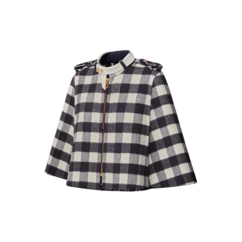 LOUIS VUITTON Double Face Check Cape-2