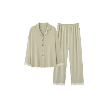 XIAFENYAN Pajama Set Women's Green
